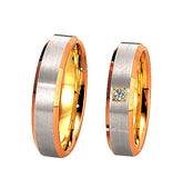 Linder Trauringe - Gold Bicolor Eheringe In Diversen Karaten - 607-608